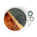 Hook and Ring One of a Kind Gray Stone Epoxy Resin Live-Edge Wood Hook and Ring Toss Game