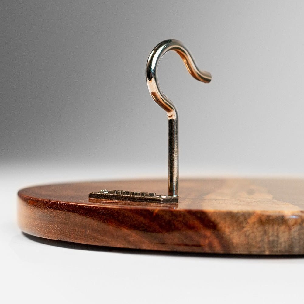 Hook and Ring One of a Kind Gray Stone Epoxy Resin Live-Edge Wood Hook and Ring Toss Game