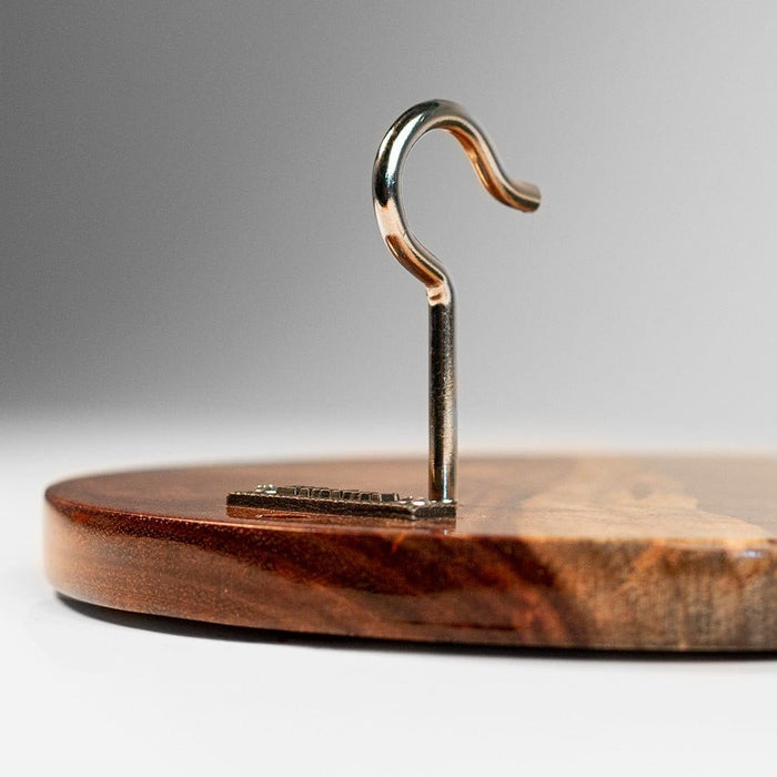 Hook and Ring One of a Kind Gray Stone Epoxy Resin Live-Edge Wood Hook and Ring Toss Game