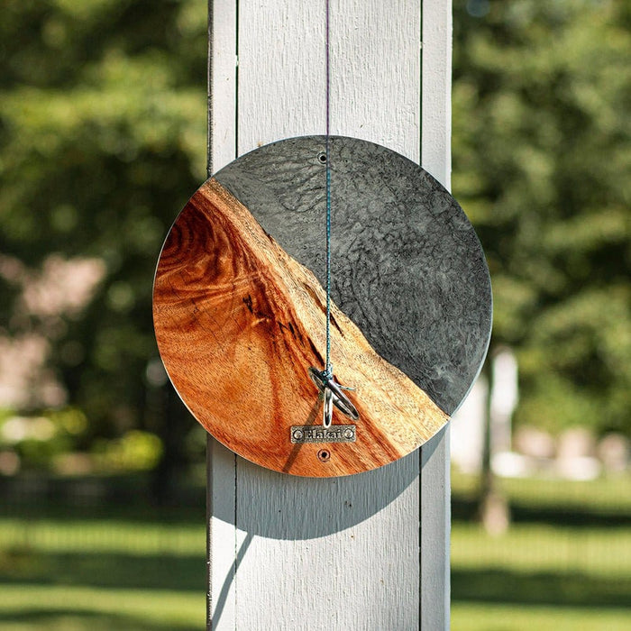 Hook and Ring One of a Kind Gray Stone Epoxy Resin Live-Edge Wood Hook and Ring Toss Game