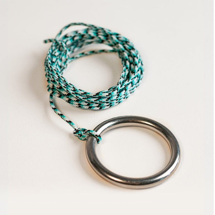 Hook and Ring One of a Kind Green Pearl Epoxy Resin Live-Edge Wood Hook and Ring Toss Game