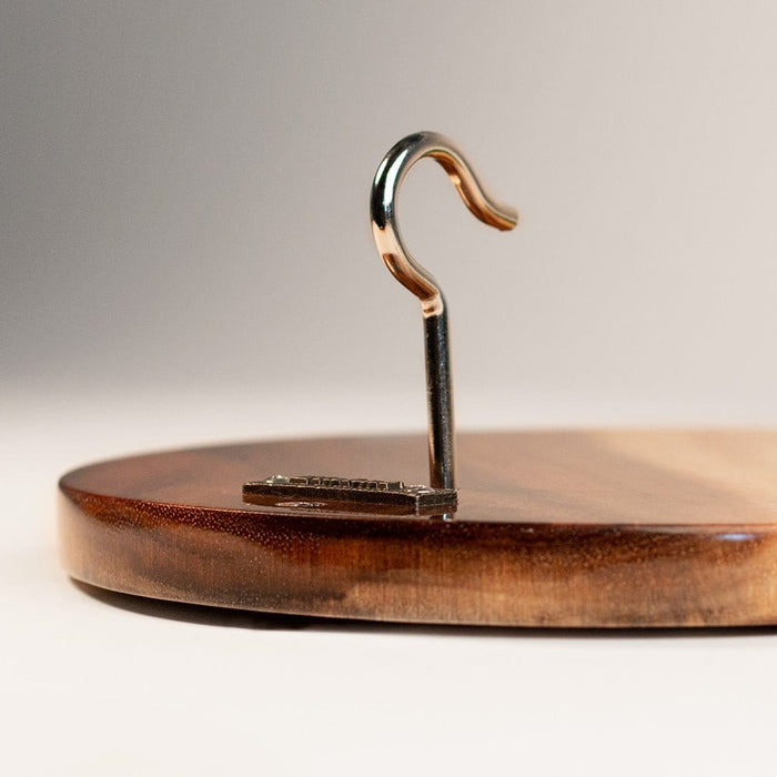 Hook and Ring One of a Kind Teal and Orange Pearl Epoxy Resin Live-Edge Wood Hook and Ring Toss Game