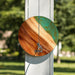 Hook and Ring One of a Kind Teal and Orange Pearl Epoxy Resin Live-Edge Wood Hook and Ring Toss Game