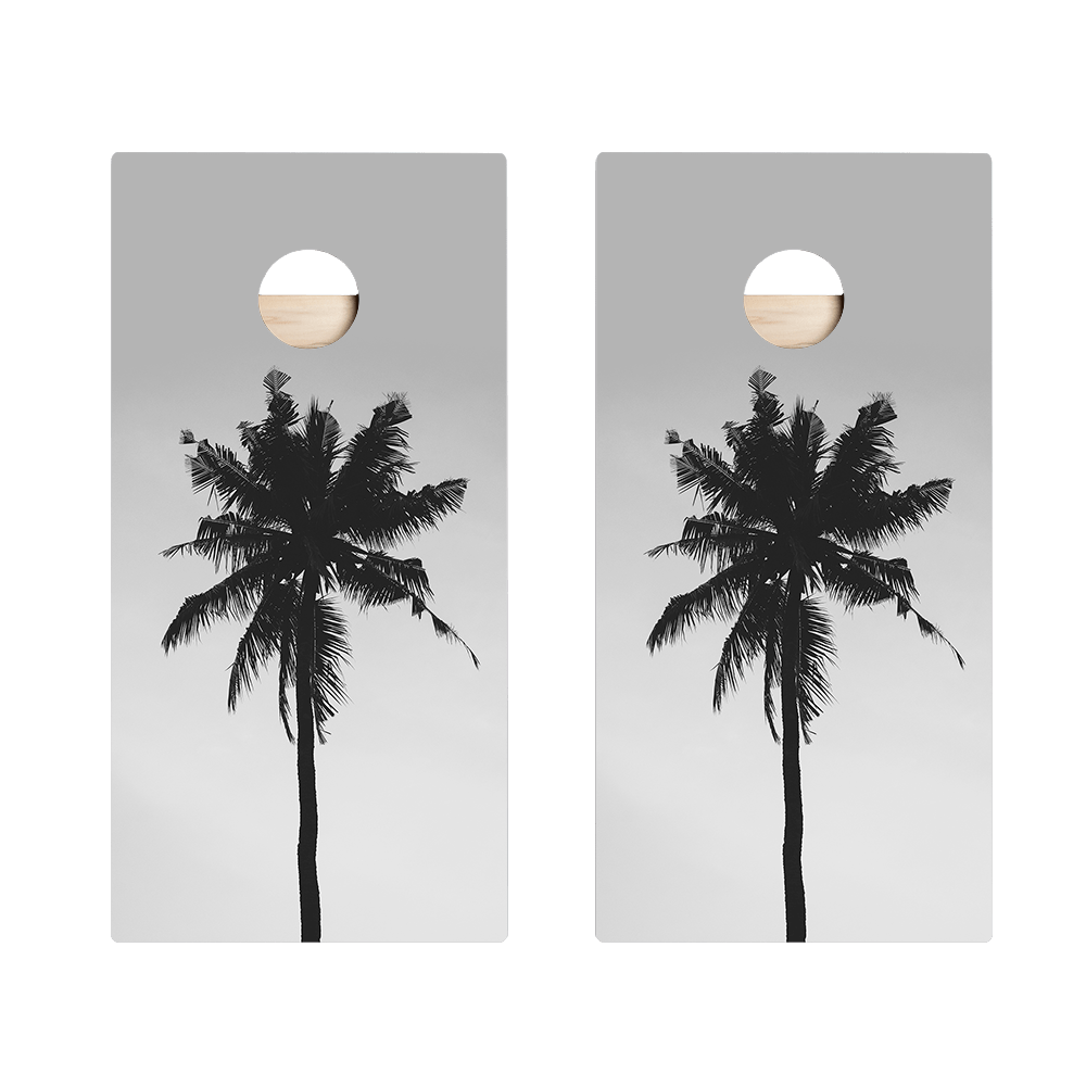 Palm Silhouette Star Cornhole Boards