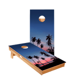 Palm Tree Sunset Star Cornhole Boards