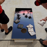 Palm Tree Sunset Star Cornhole Boards