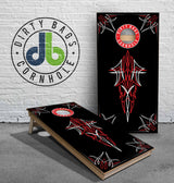 boards Cornhole Boards - db Patina and Pinstriping Black Edition