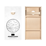 Pennsylvania State Map Star Cornhole Boards