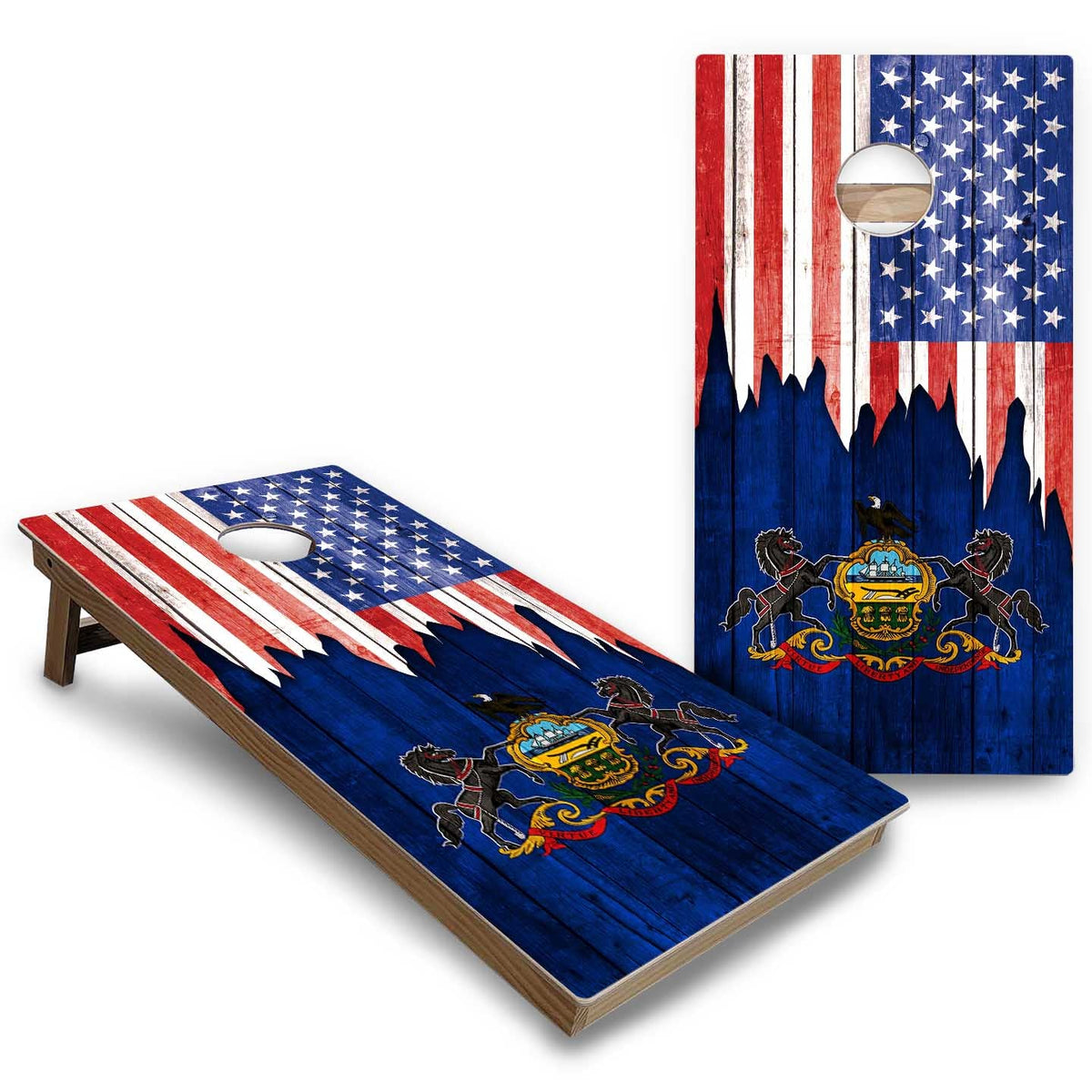 State Flags New Mexico to South Carolina Cornhole Boards - Backyard Series