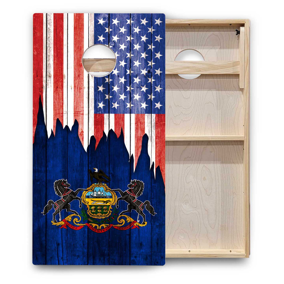 State Flags New Mexico to South Carolina Cornhole Boards - Backyard Series