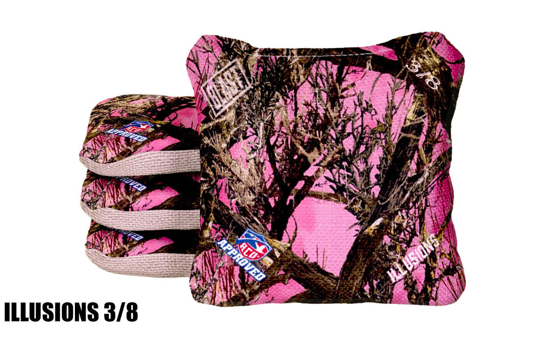 Cornhole Bag Pink Camo Illusions (3/8) - ACO Pro Bag.