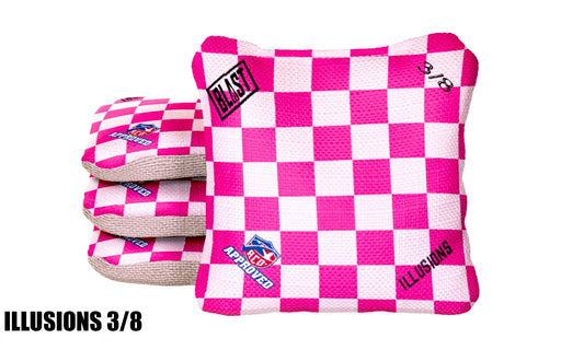 Cornhole Bag Checkered Flag ACO Pro Bags Pink or Orange - All Series/Speeds Available.