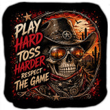 Play Hard Toss Harder Respect the Game Cornhole Bags Set of 4