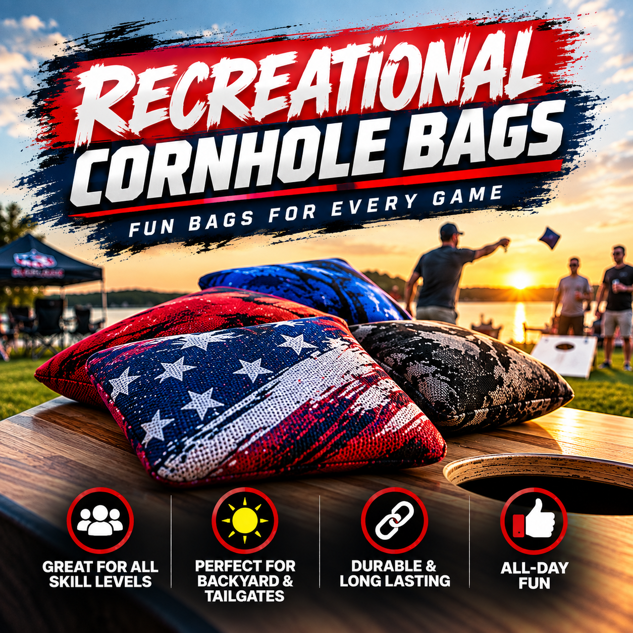 RECREATIONAL CORNHOLE BAGS