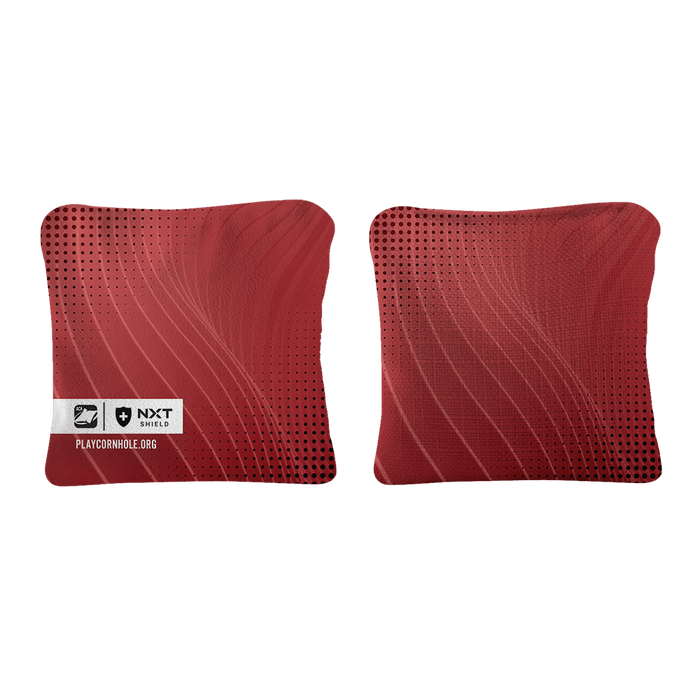 Red NXT Shield Cornhole Bags