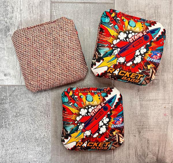 Pro Cornhole Bags Stage 2 Red Rocket ACO Cornhole Bags- 5.5/9