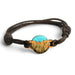 Bracelet Blue Turquoise Sky Wood Resin Painted Wood Scene Bracelet