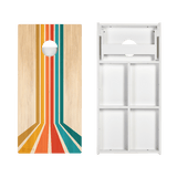 Retro Angled Stripes Versatex All-Weather Cornhole Boards