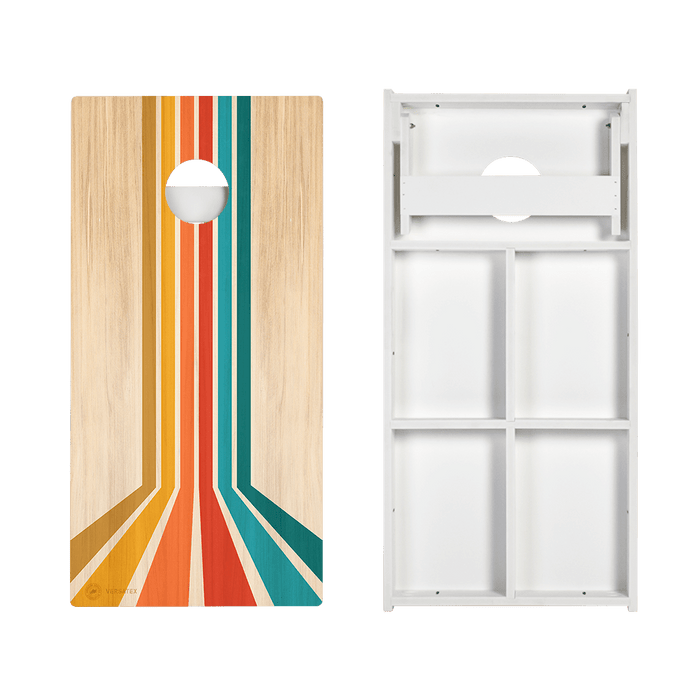 Retro Angled Stripes Versatex All-Weather Cornhole Boards