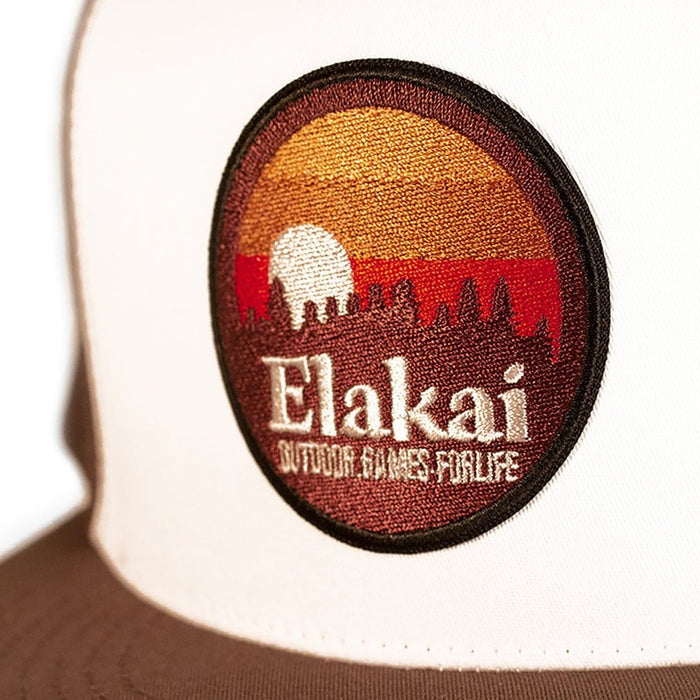 Hats Brown Retro Elakai Patch Flat Brim Hat