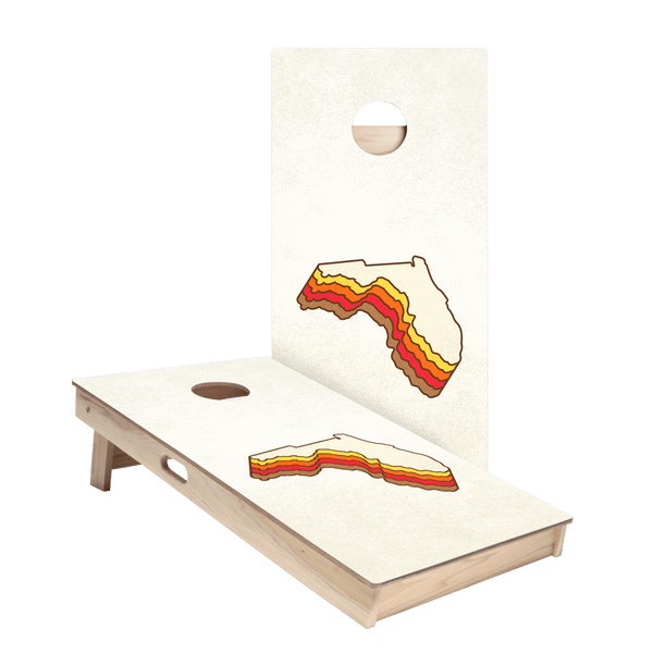 Retro Florida Star Cornhole Boards
