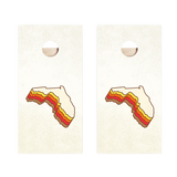 Retro Florida Star Cornhole Boards