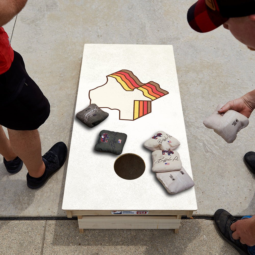 Retro Texas Star Cornhole Boards