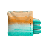 Rippling Stripes Orange Aqua NXT Dri-Tek Cornhole Bags