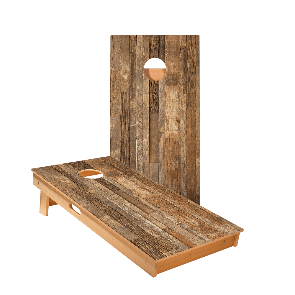 Rustic Wood Star Cornhole Boards