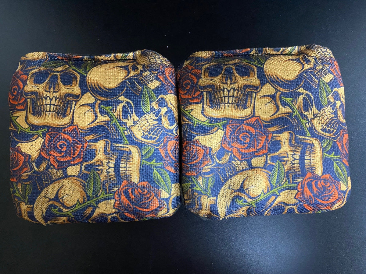 Skull & Roses  Cornhole Bags Set of 4