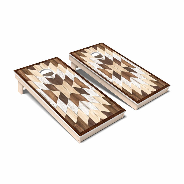 Cornhole Board Geometric Wood Cornhole Boards - All Weather