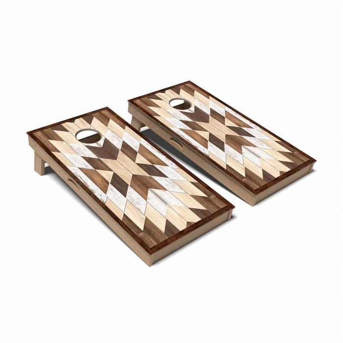 Cornhole Board Geometric Wood Cornhole Boards - Professional Signature