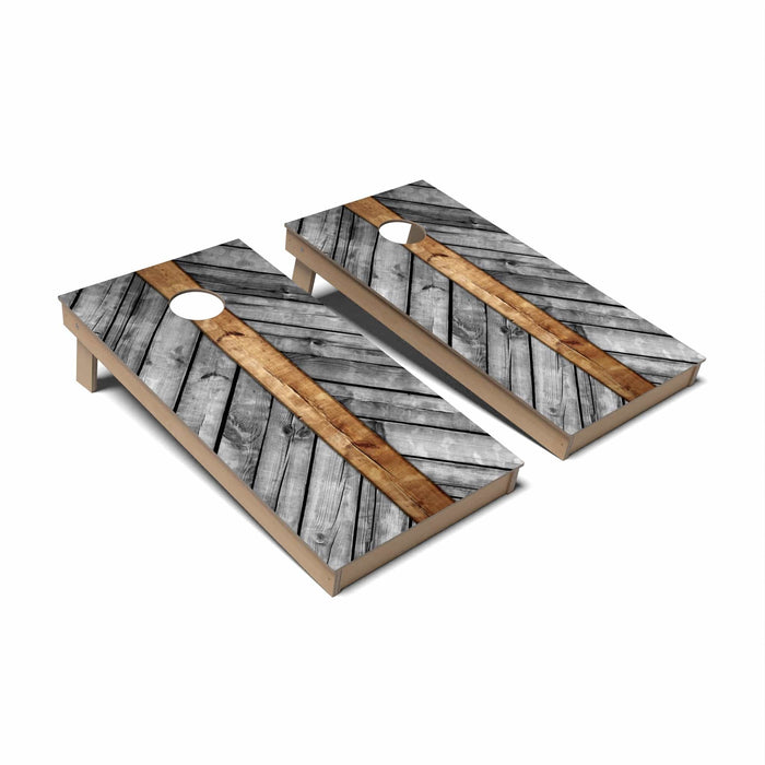 Cornhole Board Geometric Wood Cornhole Boards - Backyard