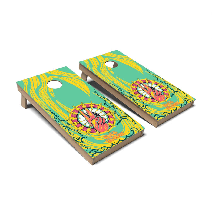 Retro Cornhole Boards - Backyard
