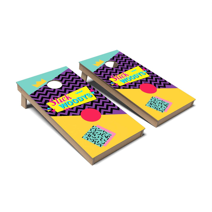 Retro Cornhole Boards - Backyard