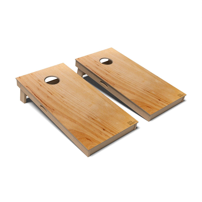 Natural Wood Cornhole Boards - Professional Signature