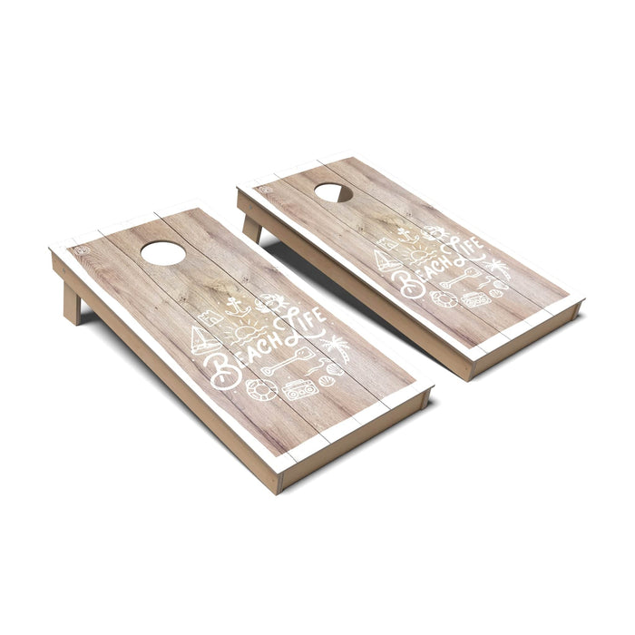 Cornhole Board Coastal Cornhole Boards - Backyard