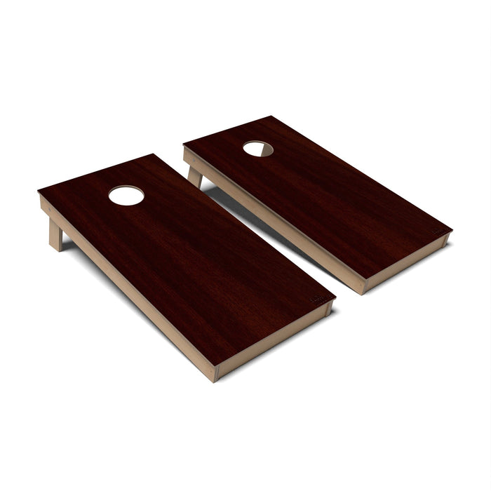 Natural Wood Cornhole Boards - Backyard