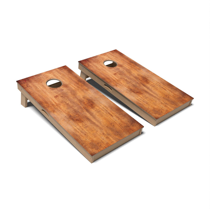 Rustic Wood Cornhole Boards - Professional Signature