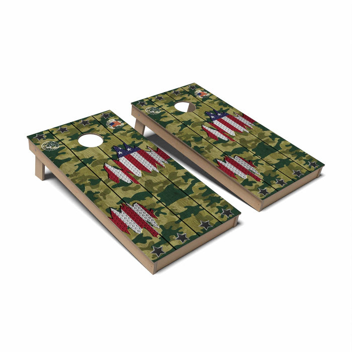 Patriotic Cornhole Boards - Backyard