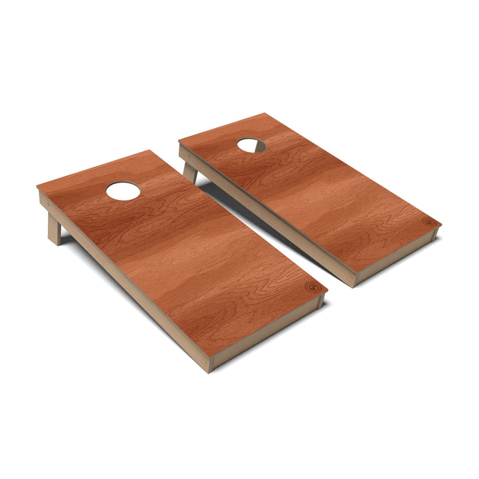 Natural Wood Cornhole Boards - Backyard