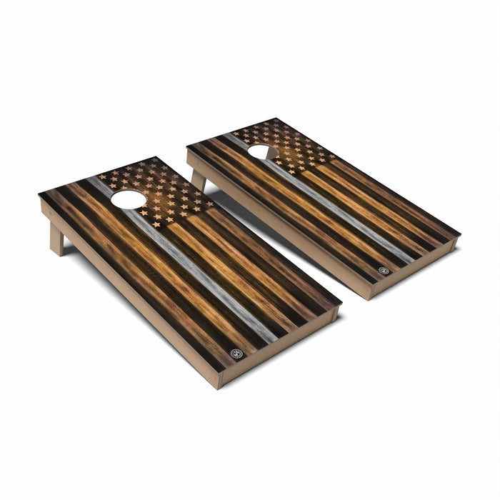 Cornhole Board Thin Line Flag Cornhole Boards - Backyard