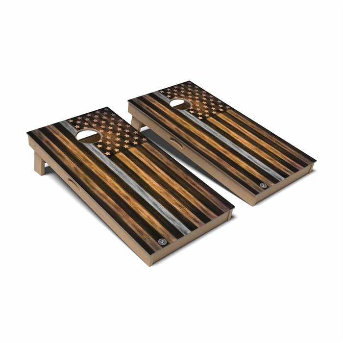Cornhole Board Thin Line Flag Cornhole Boards - Professional Signature