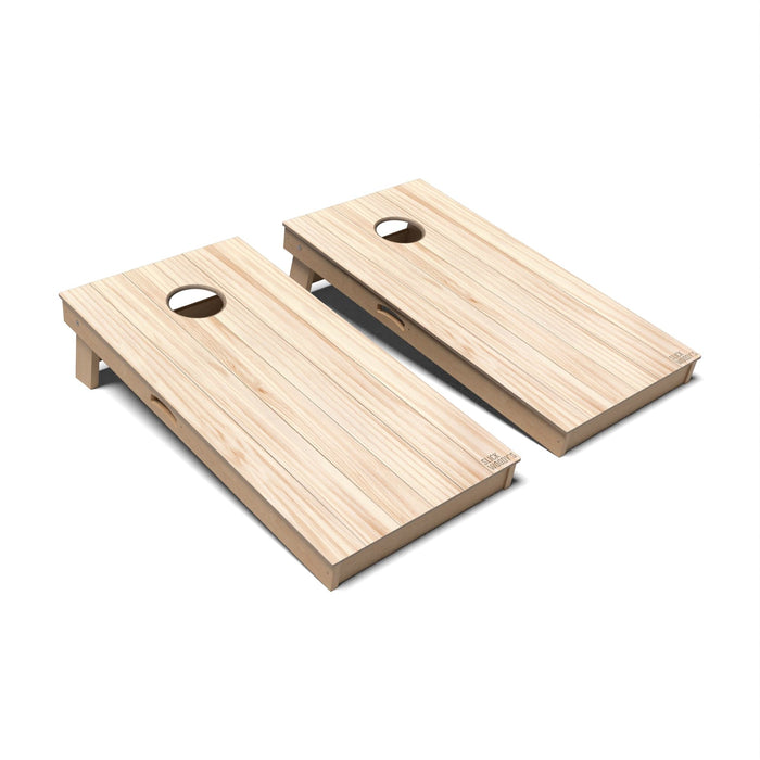 Natural Wood Cornhole Boards - Professional Signature