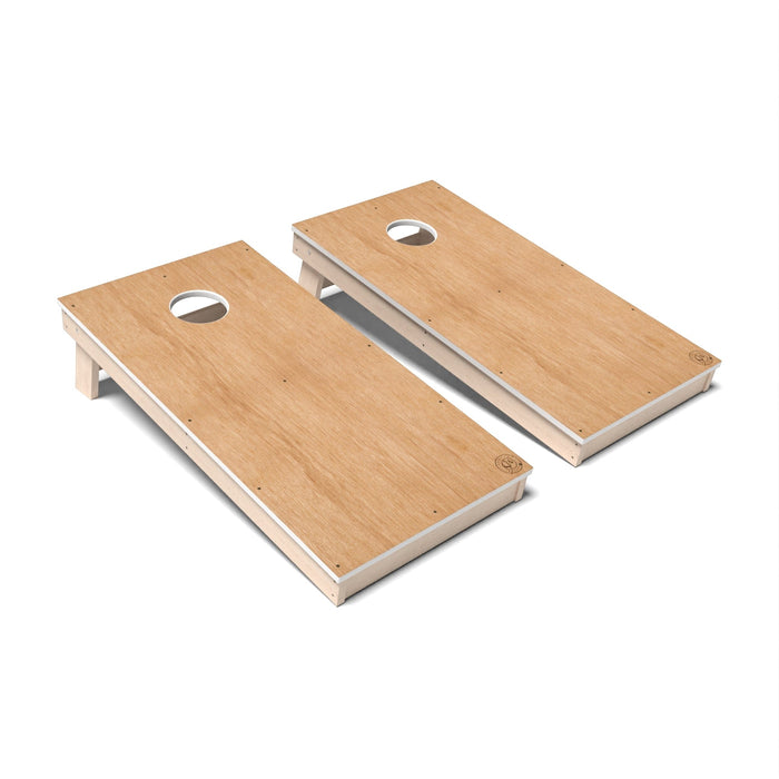 Natural Wood Cornhole Boards - All Weather