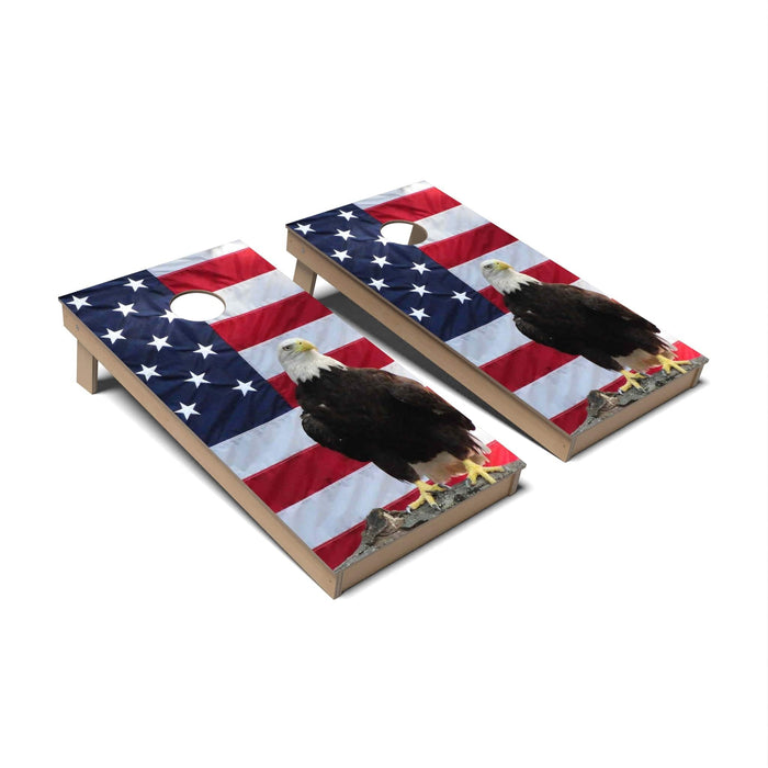 Patriotic Cornhole Boards - Backyard