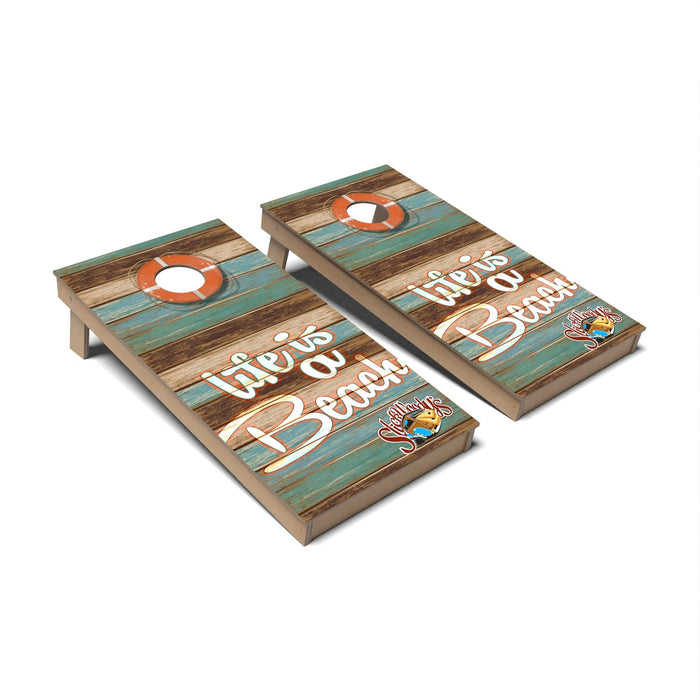 Cornhole Board Coastal Cornhole Boards - Backyard