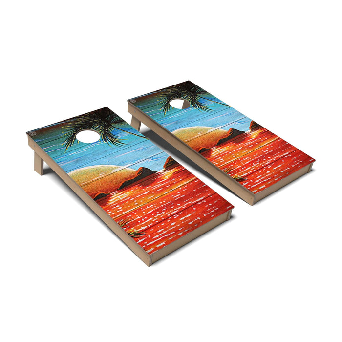 Cornhole Board Coastal Cornhole Boards - Backyard