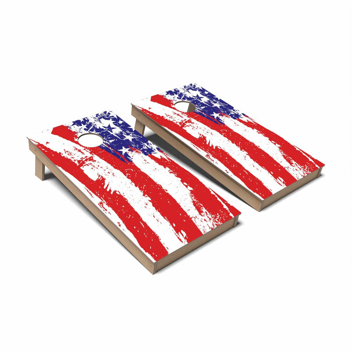Patriotic Cornhole Boards - Backyard