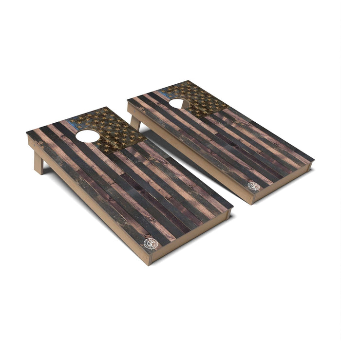 Patriotic Cornhole Boards - Backyard